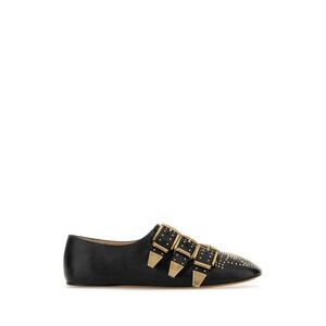 Chloe Women Black Leather Susan Ballerinas